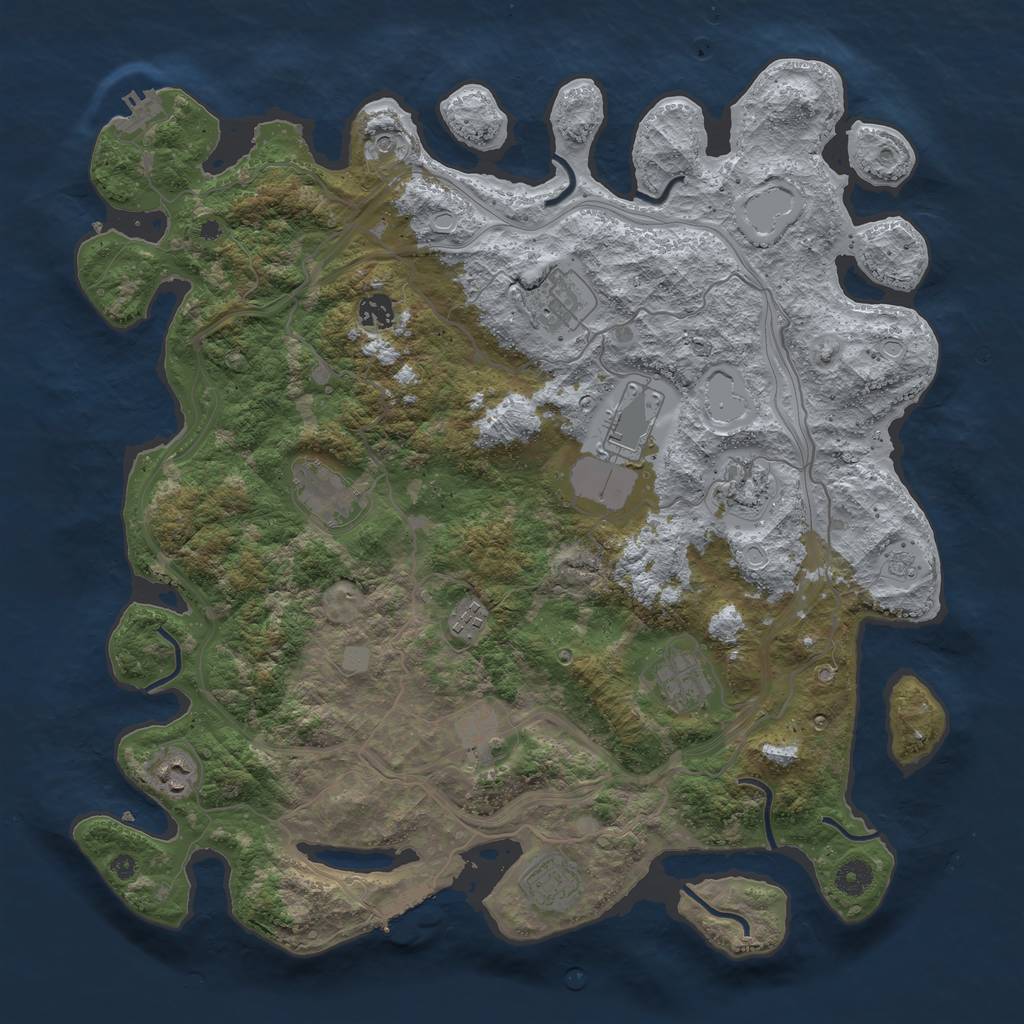 Rust Map: Procedural Map, Size: 4250, Seed: 2022100622, 19 Monuments