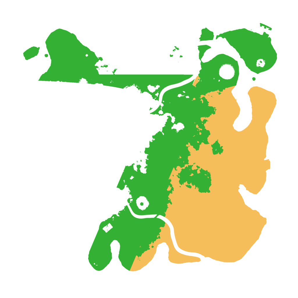 Biome Rust Map: Procedural Map, Size: 3500, Seed: 963919142