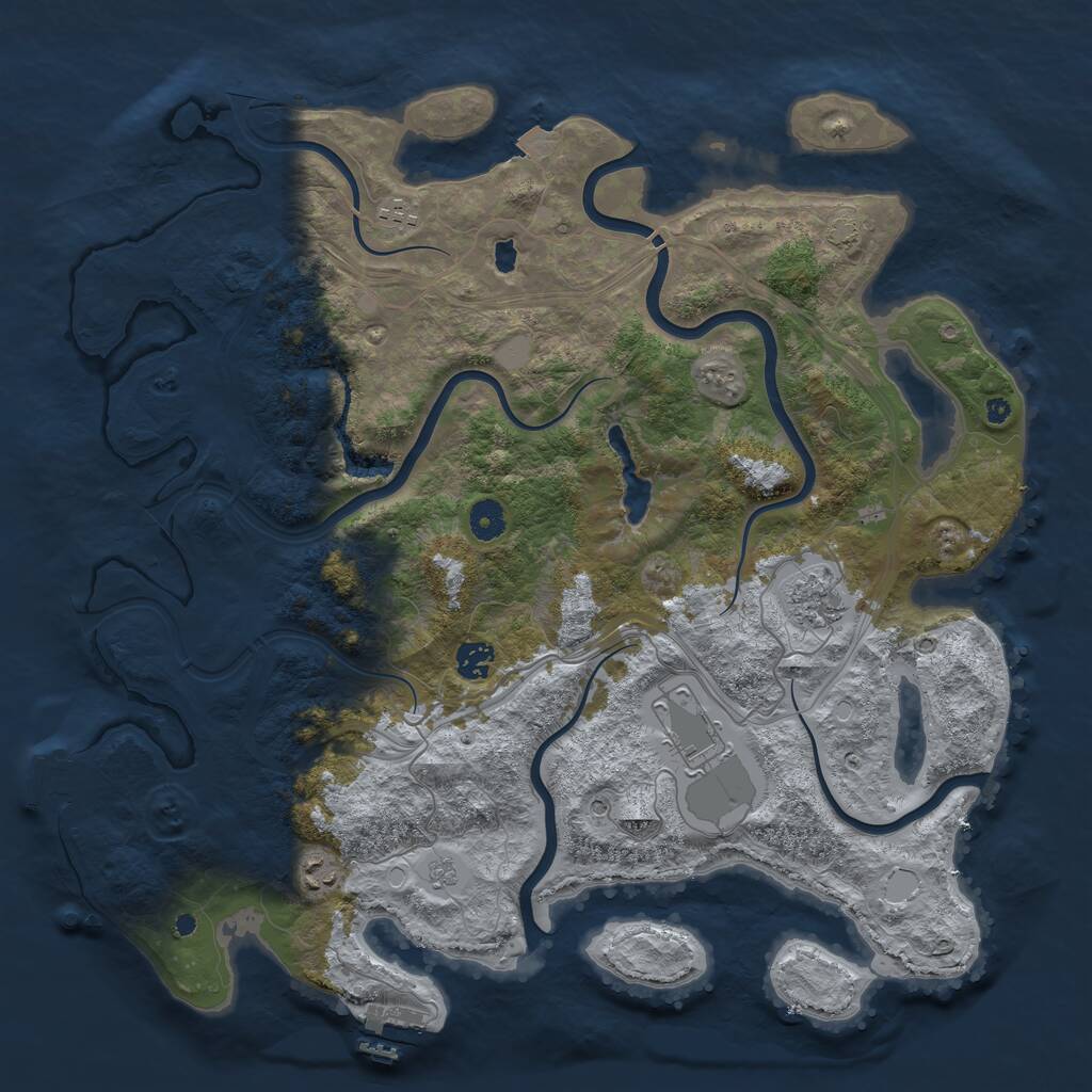 Rust Map: Procedural Map, Size: 4250, Seed: 1774181403, 11 Monuments