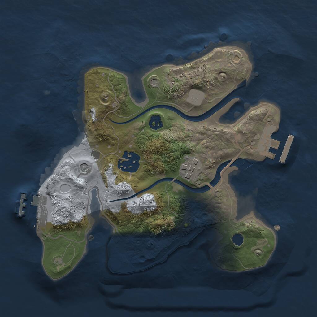 Rust Map: Procedural Map, Size: 2200, Seed: 7111985, 6 Monuments