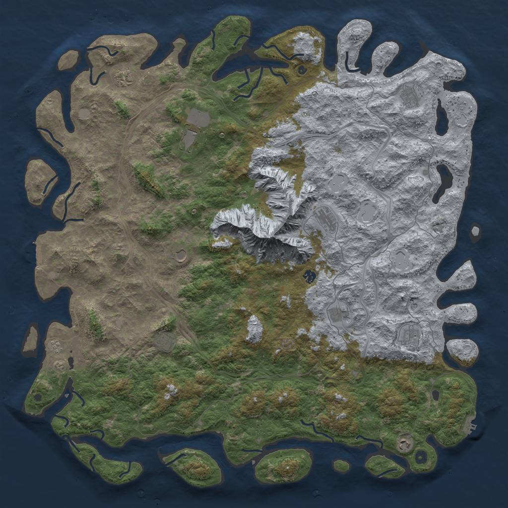Rust Map: Procedural Map, Size: 6000, Seed: 59103157, 20 Monuments