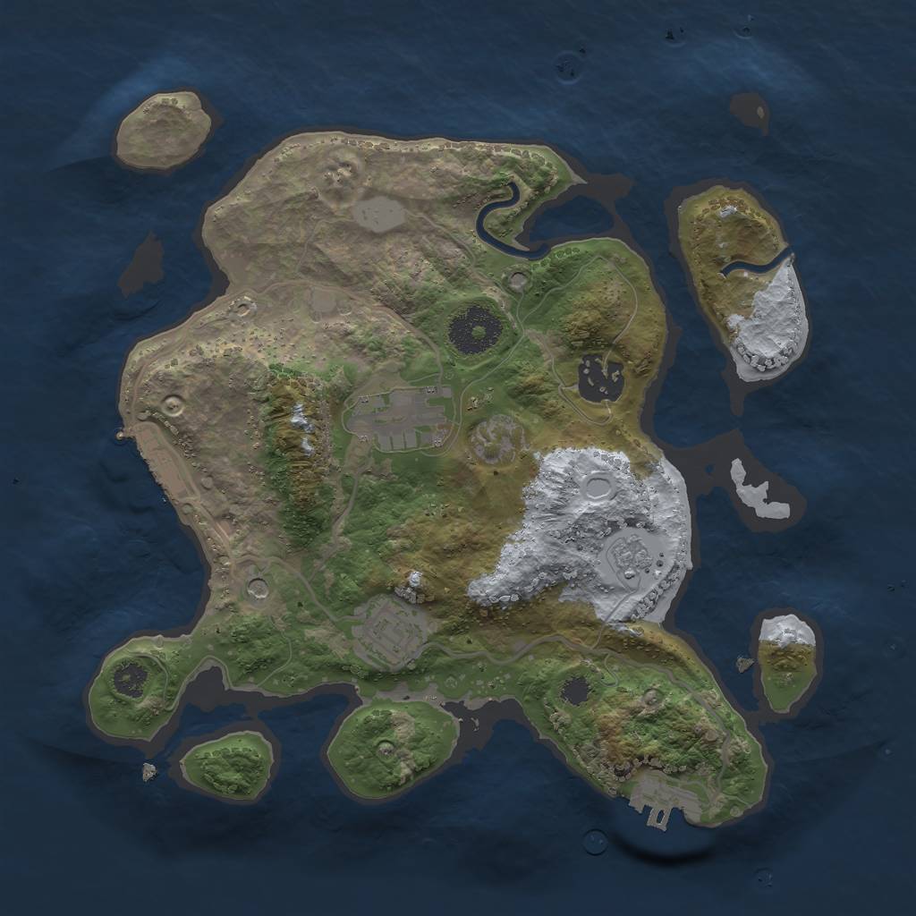 Rust Map: Procedural Map, Size: 2800, Seed: 743791839, 12 Monuments