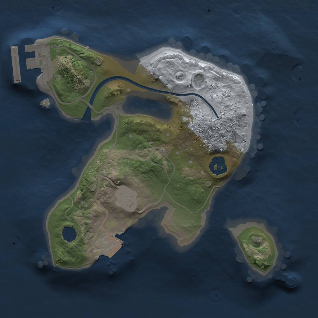 Rust Map: Procedural Map, Size: 1750, Seed: 1776153118, 2 Monuments