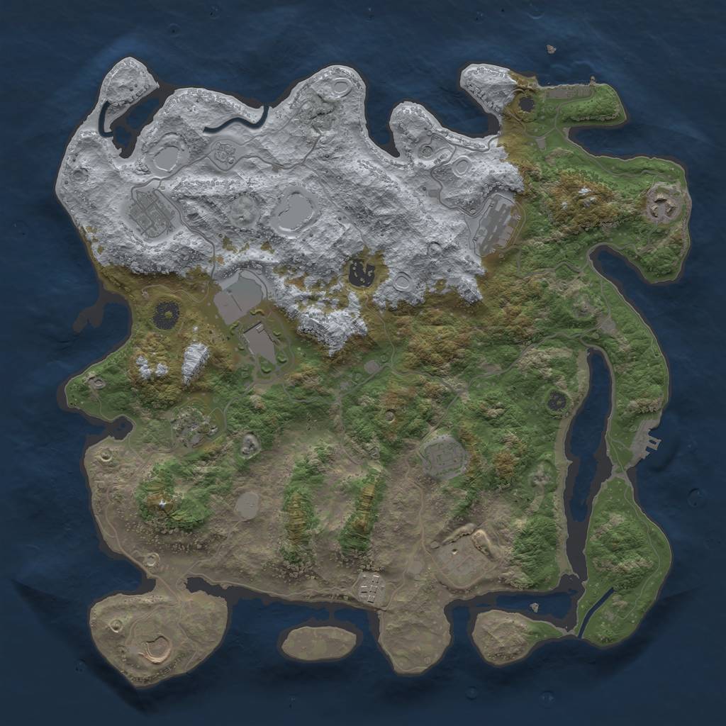 Rust Map: Procedural Map, Size: 3950, Seed: 15, 19 Monuments