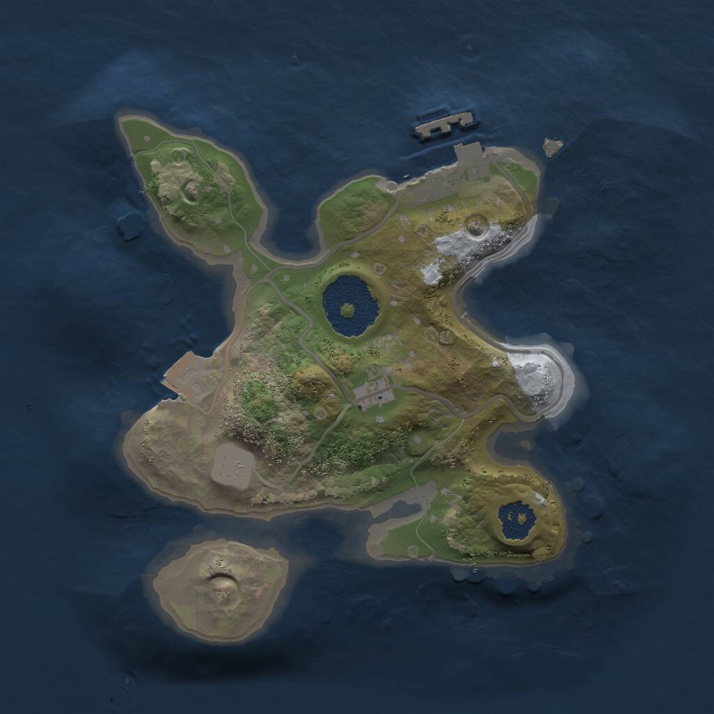 Rust Map: Procedural Map, Size: 1900, Seed: 812559064, 2 Monuments