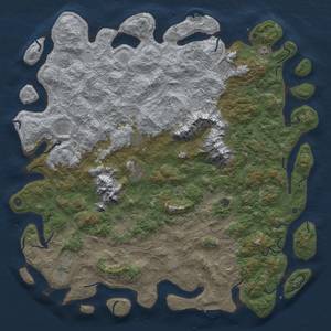 Thumbnail Rust Map: Procedural Map, Size: 6000, Seed: 888, 20 Monuments