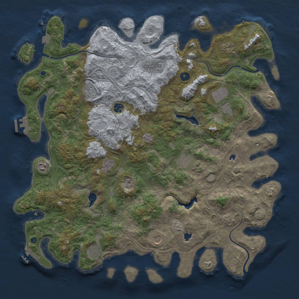 Rust Map: Procedural Map, Size: 4800, Seed: 2110099557, 17 Monuments