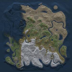 Thumbnail Rust Map: Procedural Map, Size: 4250, Seed: 574027214, 14 Monuments