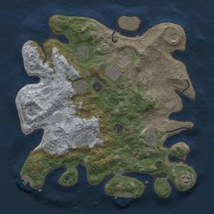 Thumbnail Rust Map: Procedural Map, Size: 3500, Seed: 1024845472, 19 Monuments