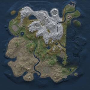 Thumbnail Rust Map: Procedural Map, Size: 3500, Seed: 2139979593, 15 Monuments