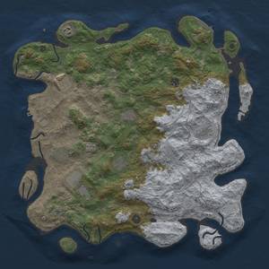 Thumbnail Rust Map: Procedural Map, Size: 4500, Seed: 20978758, 19 Monuments