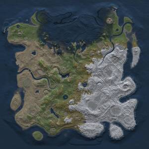 Thumbnail Rust Map: Procedural Map, Size: 4500, Seed: 20978758, 16 Monuments