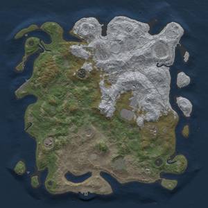 Thumbnail Rust Map: Procedural Map, Size: 4000, Seed: 1703, 18 Monuments