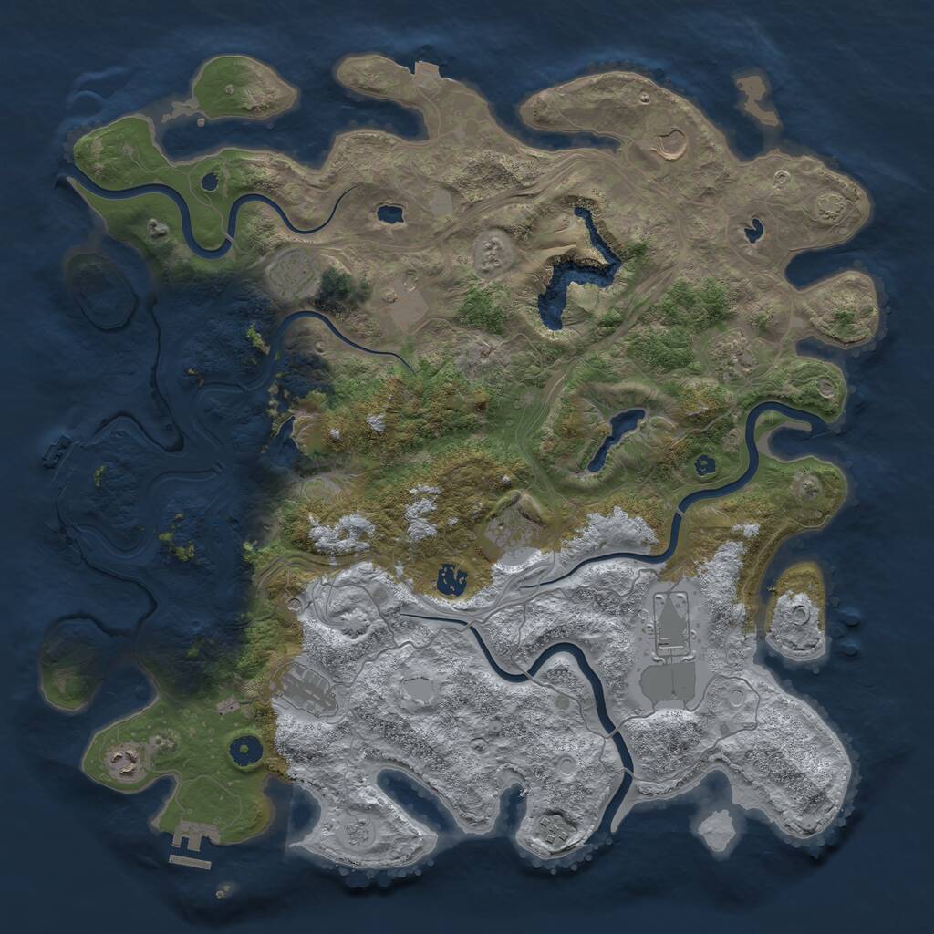 Rust Map: Procedural Map, Size: 4500, Seed: 134267, 16 Monuments