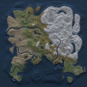 Thumbnail Rust Map: Procedural Map, Size: 4250, Seed: 39604345, 16 Monuments