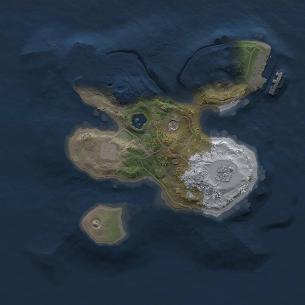 Rust Map: Procedural Map, Size: 2000, Seed: 1471009501, 5 Monuments