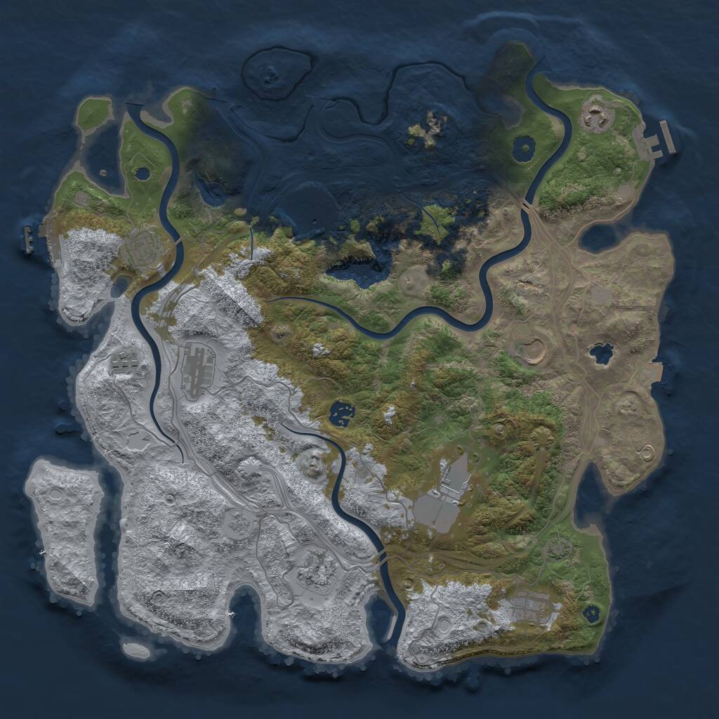 Rust Map: Procedural Map, Size: 4250, Seed: 2132130922, 16 Monuments