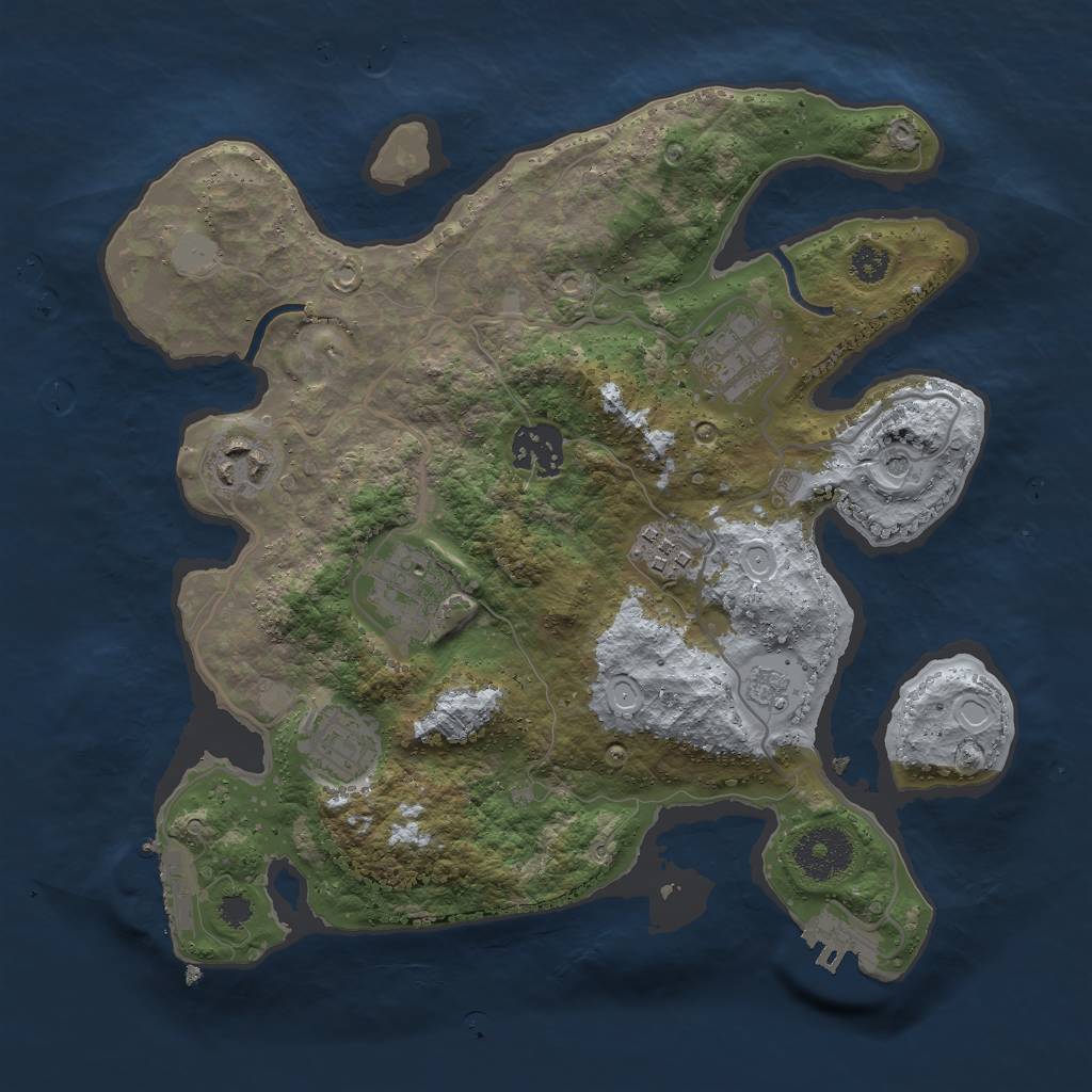 Rust Map: Procedural Map, Size: 3000, Seed: 3079815, 15 Monuments