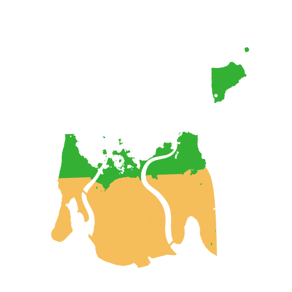 Biome Rust Map: Procedural Map, Size: 2500, Seed: 205603538