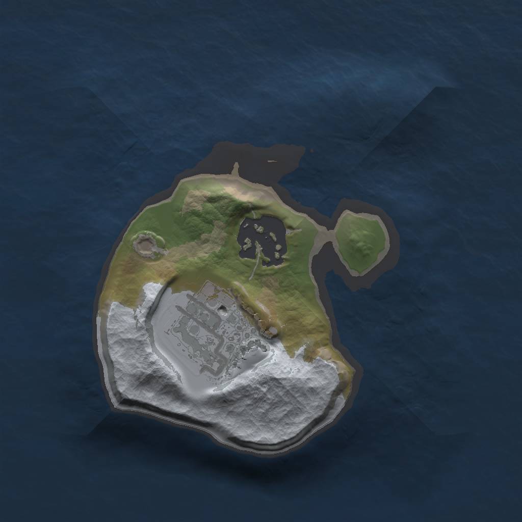 Rust Map: Barren, Size: 1500, Seed: 2147483647, 4 Monuments