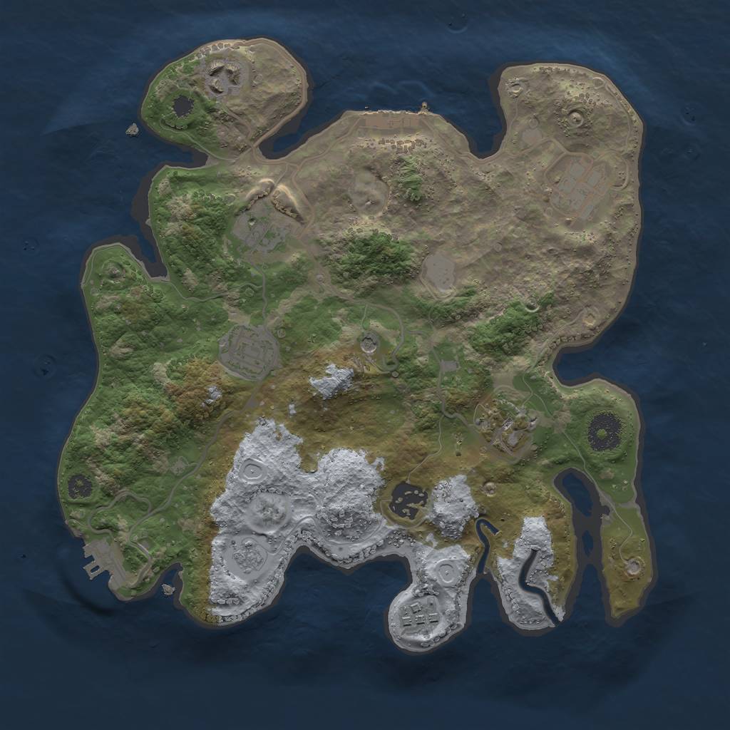 Rust Map: Procedural Map, Size: 3000, Seed: 62326, 16 Monuments