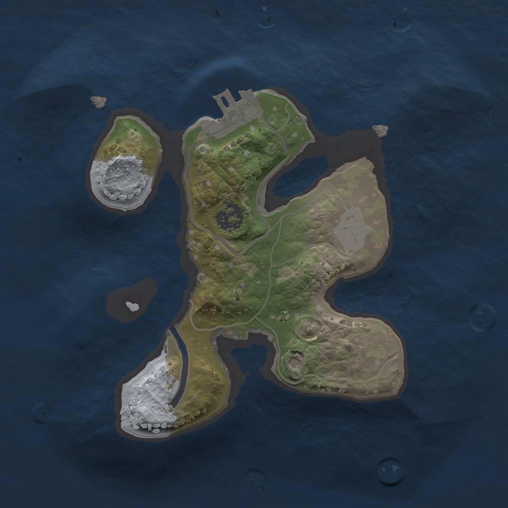 Rust Map: Procedural Map, Size: 1800, Seed: 3963494, 6 Monuments
