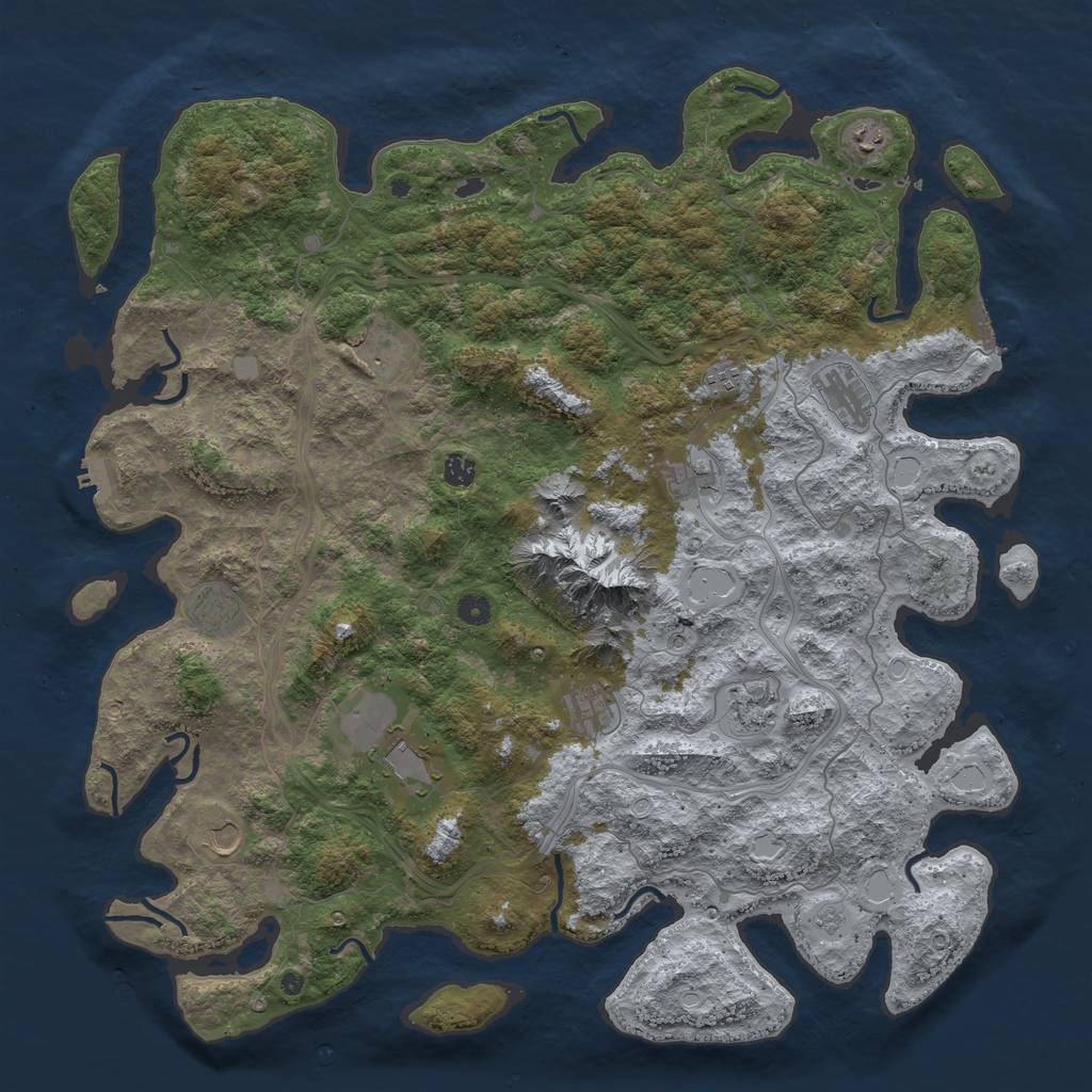Rust Map: Procedural Map, Size: 5000, Seed: 24437, 20 Monuments