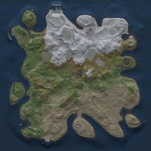 Thumbnail Rust Map: Procedural Map, Size: 3500, Seed: 1465334973, 14 Monuments