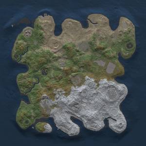 Thumbnail Rust Map: Procedural Map, Size: 3500, Seed: 1501333556, 19 Monuments