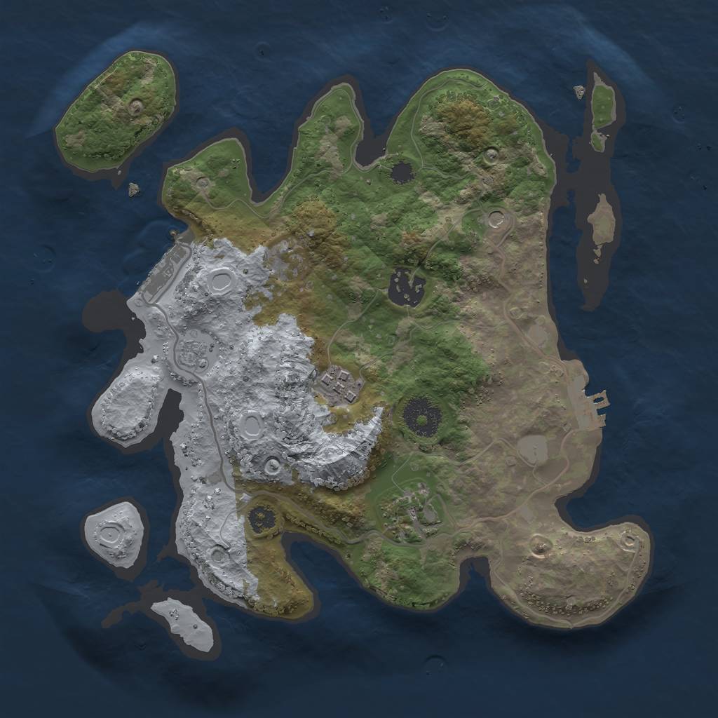 Rust Map: Procedural Map, Size: 2800, Seed: 295812, 12 Monuments