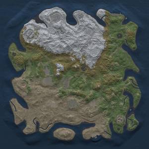 Thumbnail Rust Map: Procedural Map, Size: 4250, Seed: 1189625313, 19 Monuments