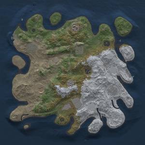 Thumbnail Rust Map: Procedural Map, Size: 3500, Seed: 41772, 17 Monuments