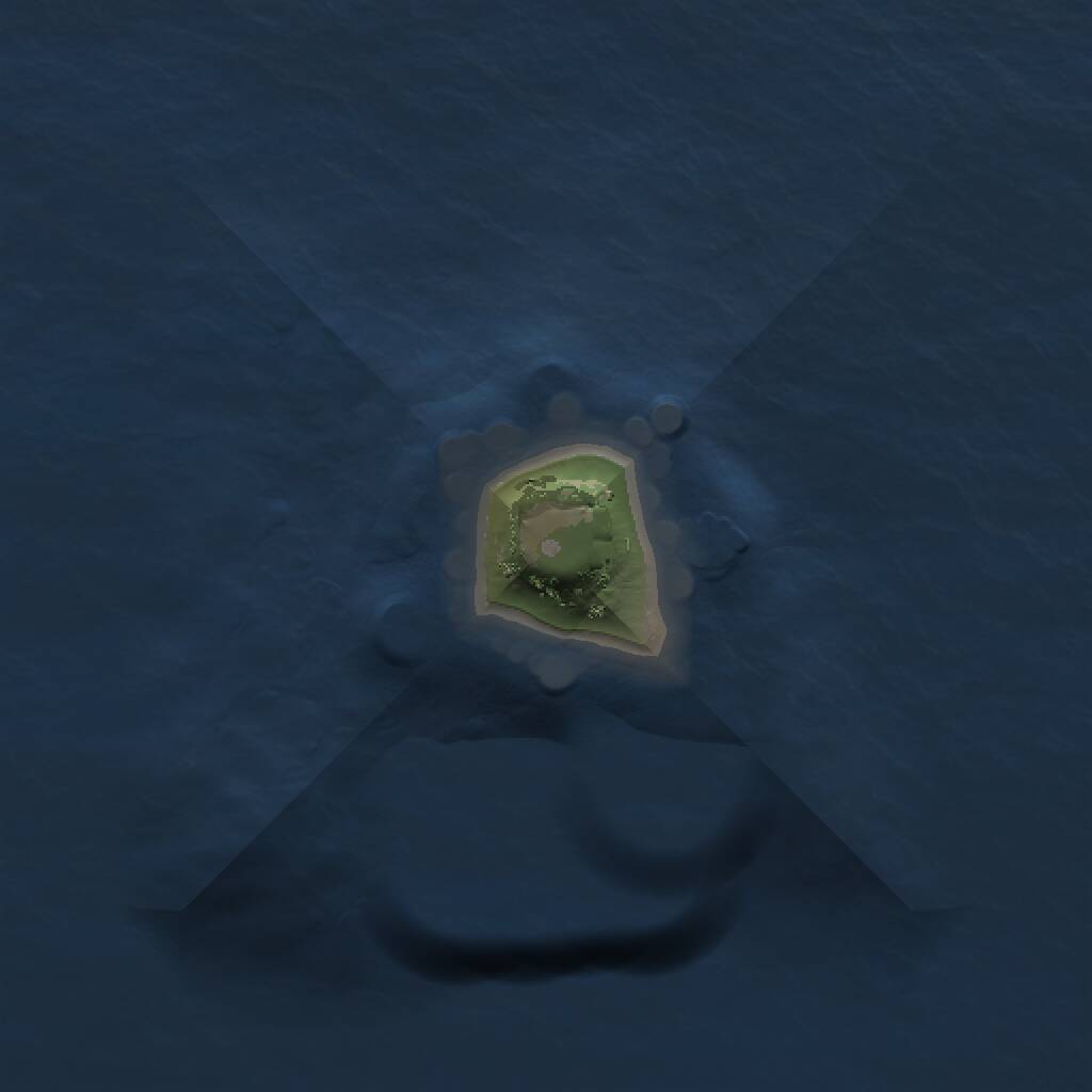 Rust Map: Procedural Map, Size: 1000, Seed: 2517, 1 Monuments