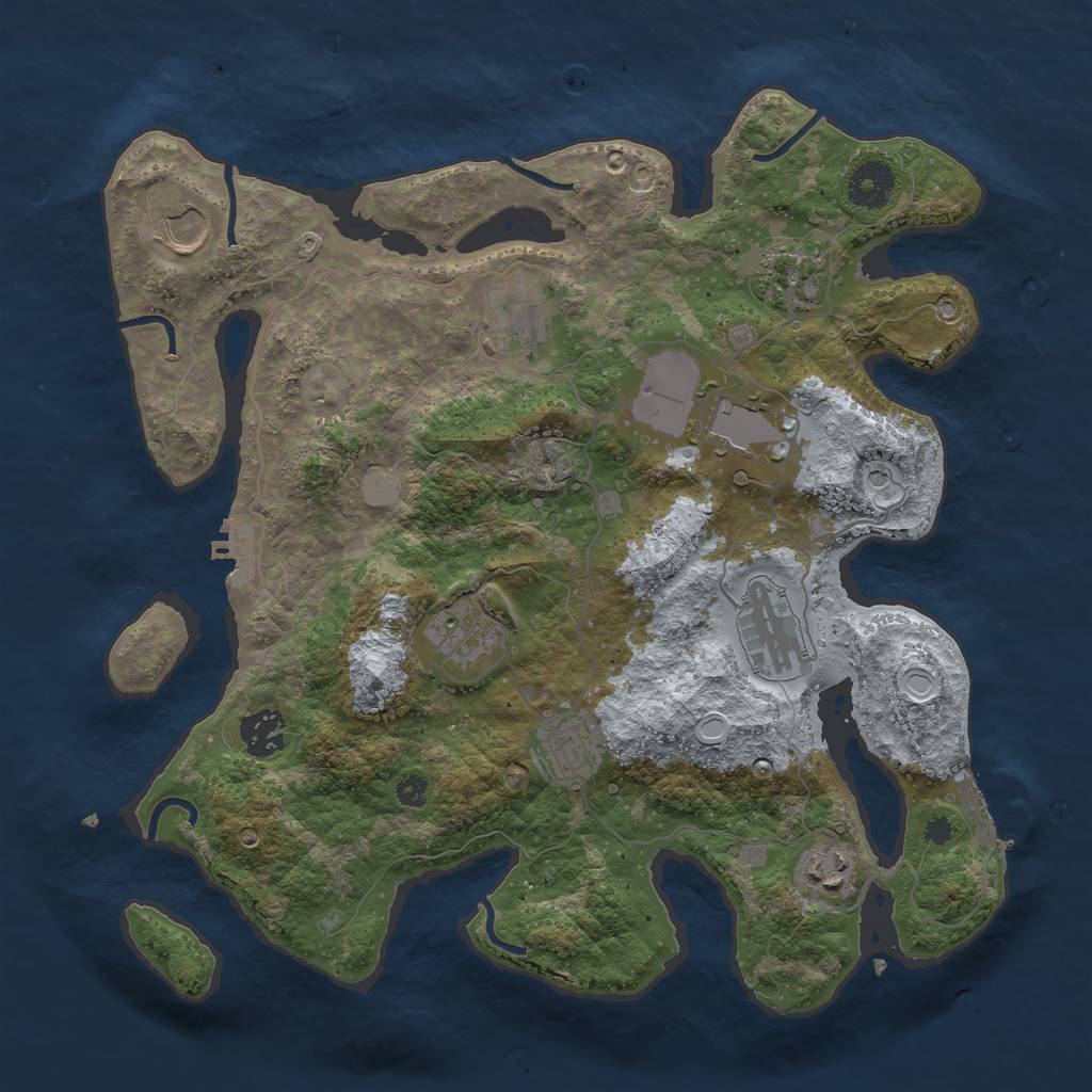 Rust Map: Procedural Map, Size: 3500, Seed: 20221006, 17 Monuments