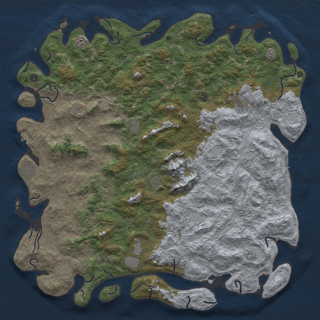 Rust Map: Procedural Map, Size: 5990, Seed: 1234042112, 20 Monuments