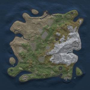 Thumbnail Rust Map: Procedural Map, Size: 3500, Seed: 1438858742, 19 Monuments