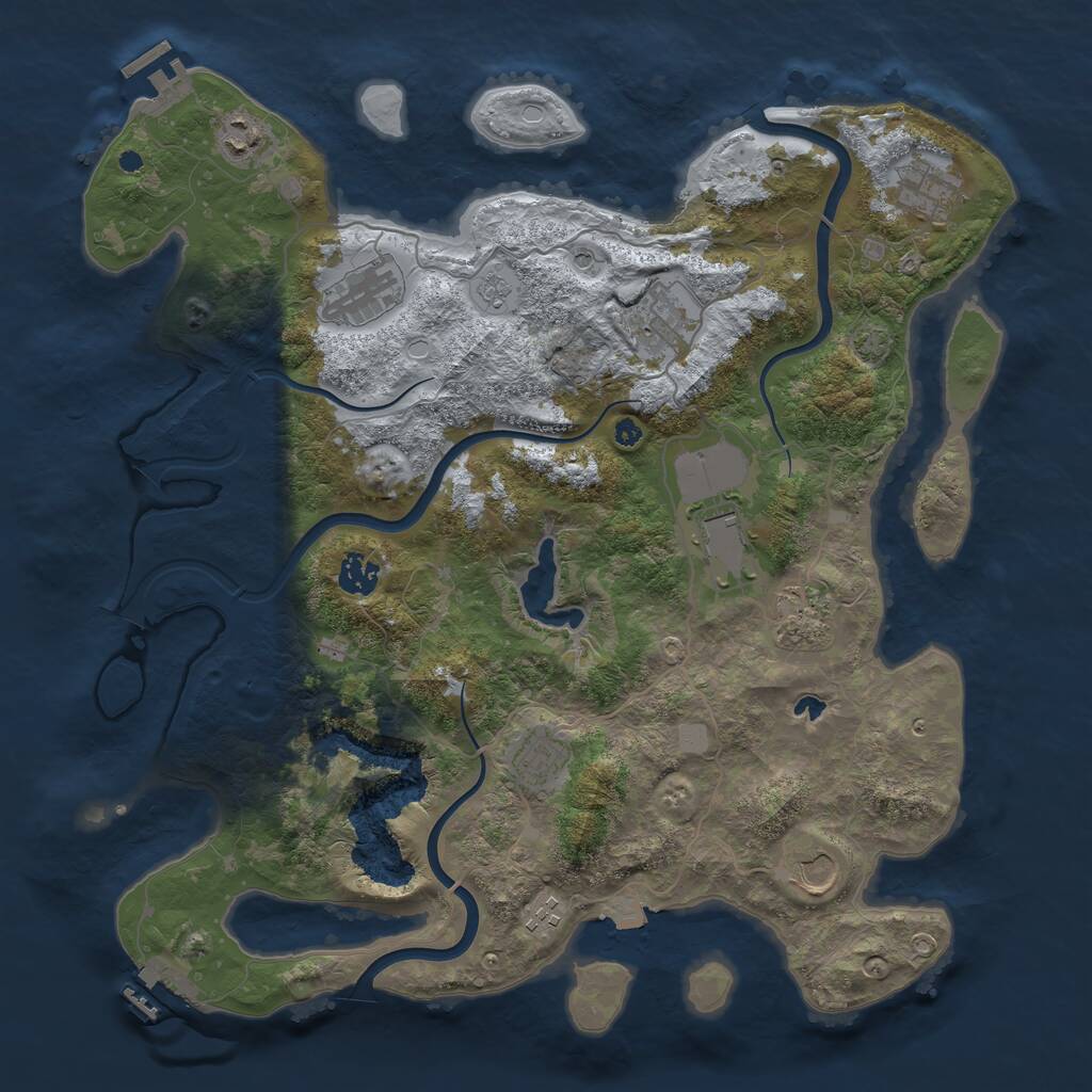 Rust Map: Procedural Map, Size: 4000, Seed: 1547864964, 16 Monuments