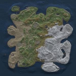Thumbnail Rust Map: Procedural Map, Size: 4000, Seed: 678912367, 19 Monuments