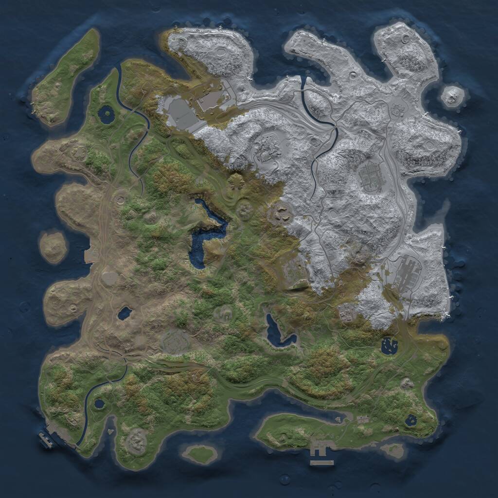 Rust Map: Procedural Map, Size: 4275, Seed: 42700, 15 Monuments