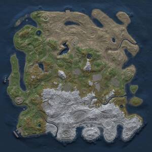 Thumbnail Rust Map: Procedural Map, Size: 4250, Seed: 80, 16 Monuments