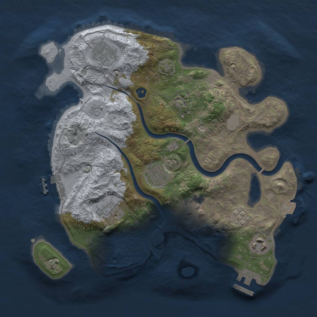 Rust Map: Procedural Map, Size: 3000, Seed: 1469717249, 13 Monuments