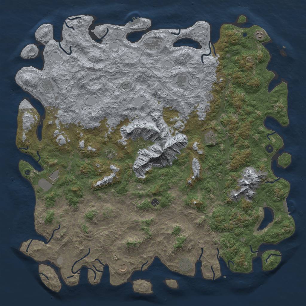 Rust Map: Procedural Map, Size: 6000, Seed: 35379654, 20 Monuments