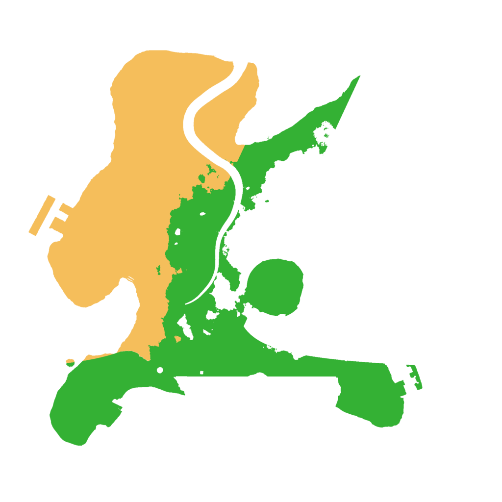 Biome Rust Map: Procedural Map, Size: 2400, Seed: 1117518526