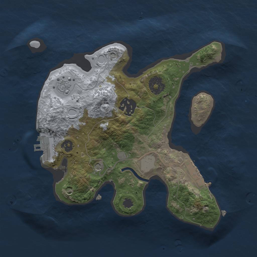 Rust Map: Procedural Map, Size: 2250, Seed: 5435, 10 Monuments