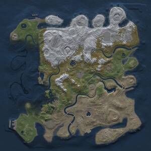 Thumbnail Rust Map: Procedural Map, Size: 4250, Seed: 1910077965, 17 Monuments