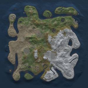 Thumbnail Rust Map: Procedural Map, Size: 3500, Seed: 648825241, 16 Monuments