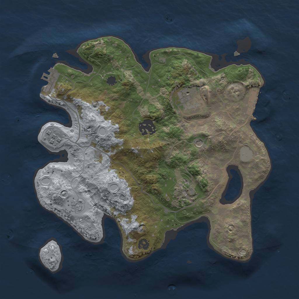 Rust Map: Procedural Map, Size: 2700, Seed: 1299, 13 Monuments