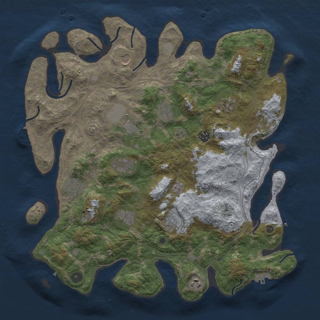 Rust Map: Procedural Map, Size: 4250, Seed: 20221006, 20 Monuments