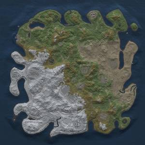 Thumbnail Rust Map: Procedural Map, Size: 4500, Seed: 559990291, 20 Monuments