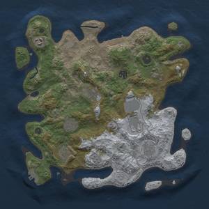 Thumbnail Rust Map: Procedural Map, Size: 3500, Seed: 123128945, 18 Monuments